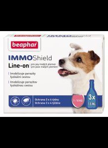 Беафар Beaphar IMMO Shield для собак малых пород от 1 до 15 кг - противопаразитарные капли с силиконов маслом 13582 фото