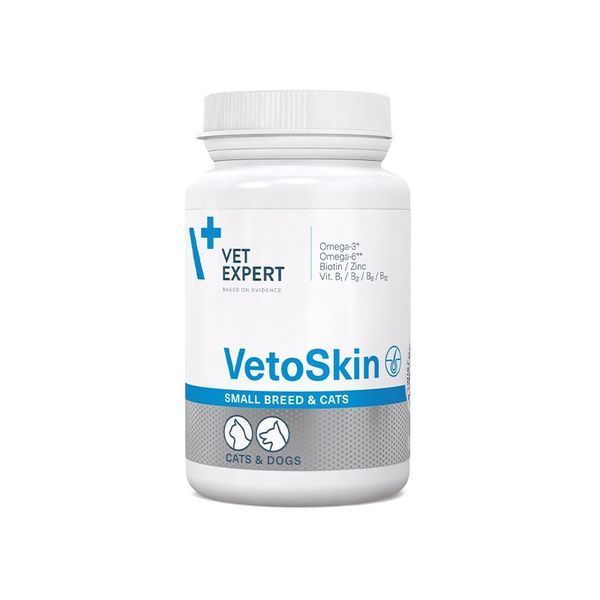 Ветоскин 60 капсул на 5 кг VETOSKIN SMALL BREED AND CATS - для кожи и шерсти собак и кошек мелких пород. 877899 фото