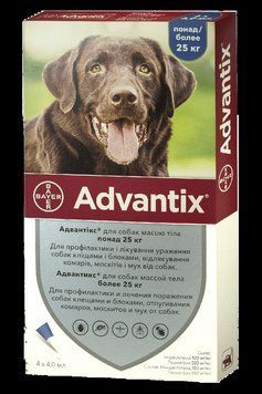 Адвантикс Bayer Advantix (Адвантикс)25-40кг 1пипетка 4мл 7363 фото