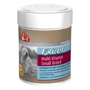 8IN1 EXCEL MULTI VITAMIN SMALL BREED 70 таб мультивитамины с витамином В2 И В4 для собак мелких пород 109372 фото