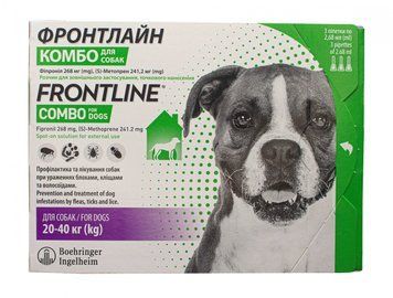 Фронтлайн Комбо Frontline Combo L краплі для собак від 20 до 40 кг 1піпетка 12460 фото