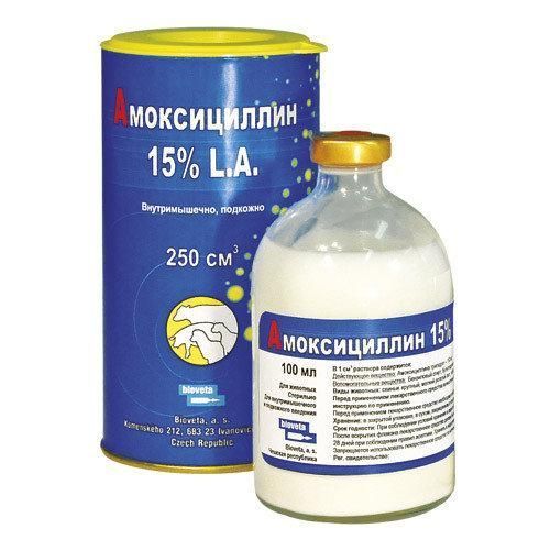 Амоскицилін ЛА 15%, 100 мл &mdash; антибіотик Bioveta Чехія 16600 фото