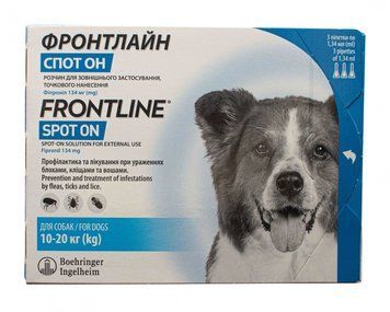 Фронтлайн спот он FrontLine Spot On M (Фронтлайн) краплі для собак від 10 до 20 кг 1піпетка 12359 фото