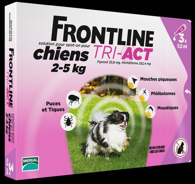 Фронтлайн Три Актив FrontLine Tri-Act &mdash; краплі для собак від 2 до 5 кг (1 піпетка) 1765 фото