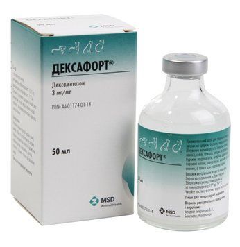ДЕКСАФОРТ (ЛОНГ.ДЕКСАМЕТАЗОН, ПРОТИВОСПАЛИТЕЛЬНЫЙ,ПРОТИВОАЛЛЕРГЕННЫЙ), 50МЛ INTERVET 9888 фото