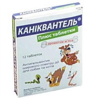 Каниквантель Плюс (Caniquantel Plus) антигельминтик широкого спектра действия с ароматом мяса 1 табл 1504 фото