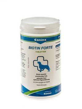 Канина Canina Biotin Forte Tablets 60шт - добавка для поддержания хорошего состояния шерсти у собак 101108 фото