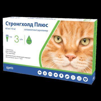 Стронгхолд плюс для кошек от 5кг-10кг 60мг/10мг 1мл 1уп (3пип) 5565711 фото