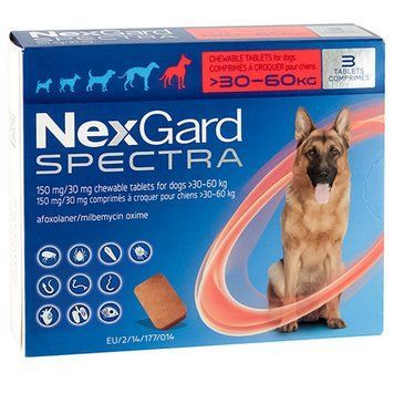 NexGard НексГард SPECTRA 30-60 кг 1 жевательная таблетка для собак 11260 фото