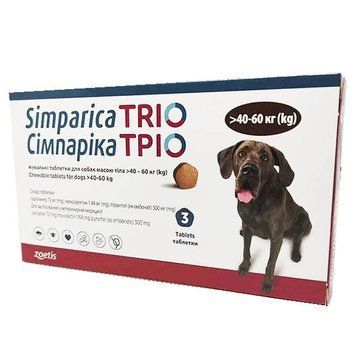 Симпарика трио 40-60кг 1 жевательная таблетка 12230880 фото