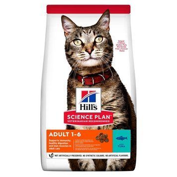 Hill's SCIENCE PLAN Adult Сухий корм для дорослих котів, з тунцем, 10 кг Хилс 604176 фото