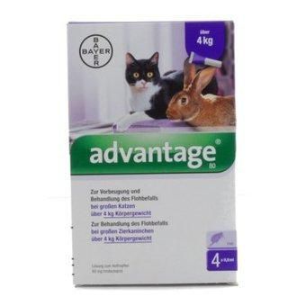 Адвантейдж (Advantage) 80 &mdash; від бліх для котів і декоративних кроликів вагою понад 4 кг (1 піпетка) 133260 фото