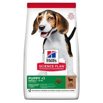 Hill&rsquo;s SCIENCE PLAN Puppy Medium Breed Сухий корм для цуценят середніх порід, з ягням і рисом, 14 кг Хилс 604353 фото
